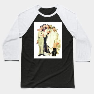 Barbershop Quartet 1936 - Norman Rockwell Baseball T-Shirt